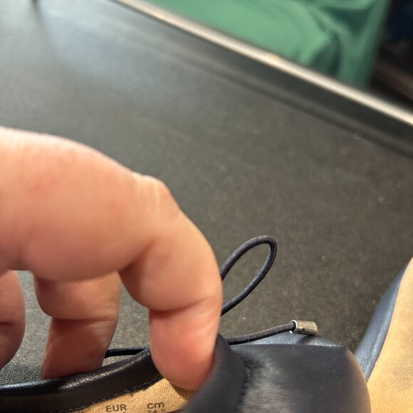 Sam Edelman Navy Felicia Leather Ballet Flats Size 7.5 - Picture 4 of 7